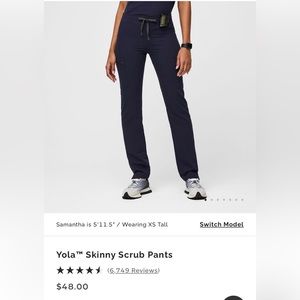 Figs Yola skinny scrub pant, color: Navy, size S